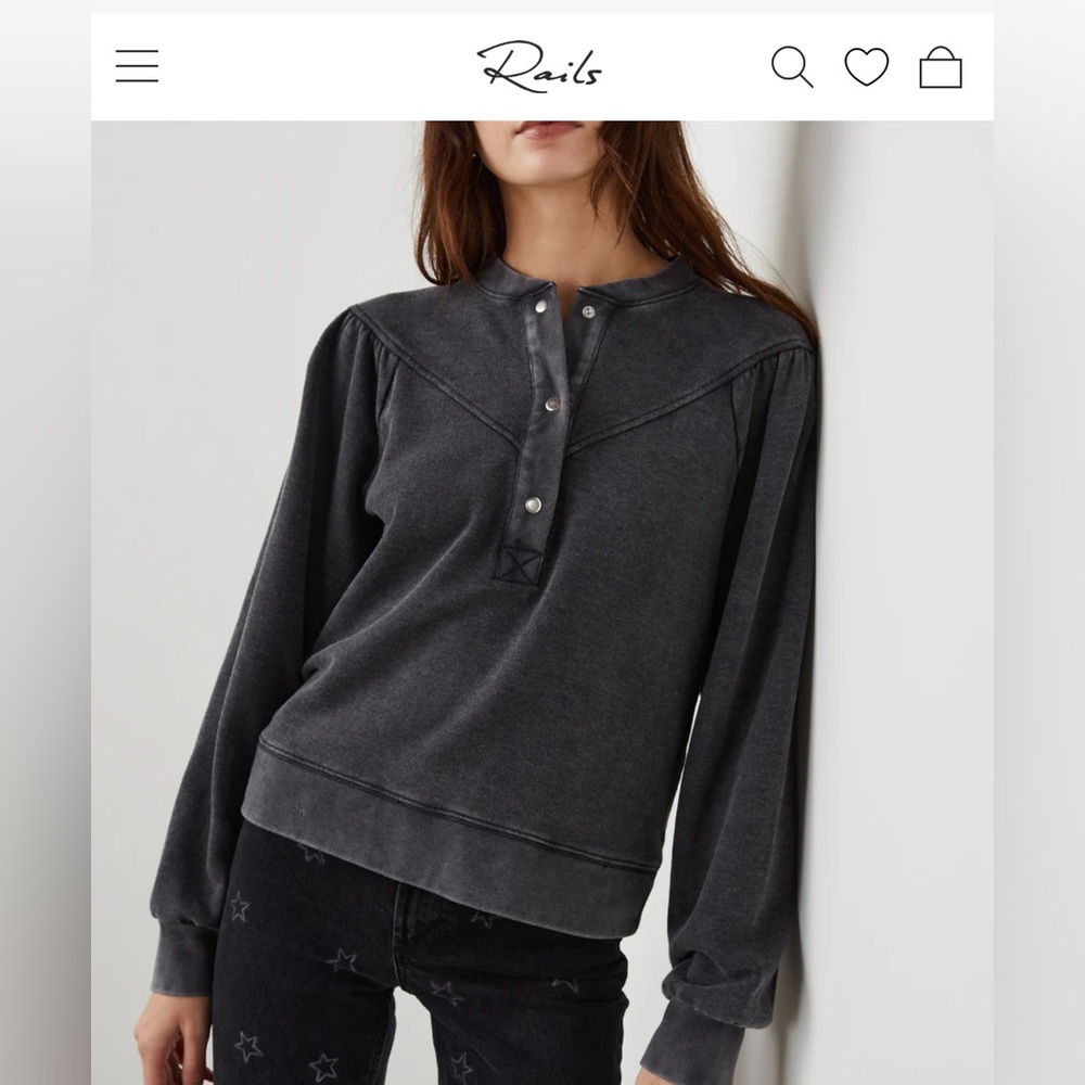 Rails Dex Snap Placket Sweatshirt
